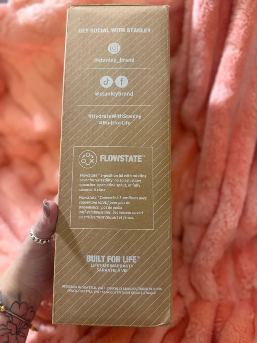 NIB Exclusive Collaboration STANLEY Lavender FlowState 40 oz Tumbler with Handle - Picture 7 of 8
